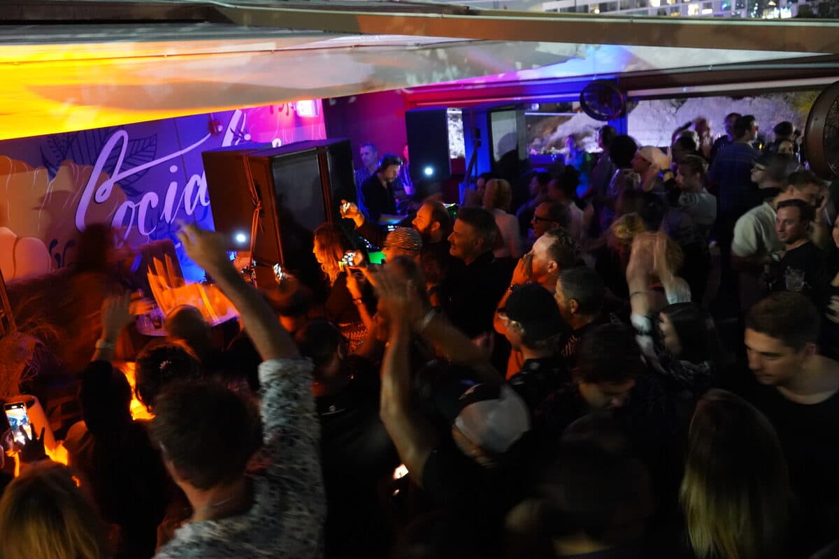 Packed dance floor at ESSENTIAL Miami