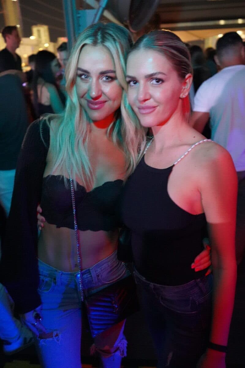 Two friends at the party