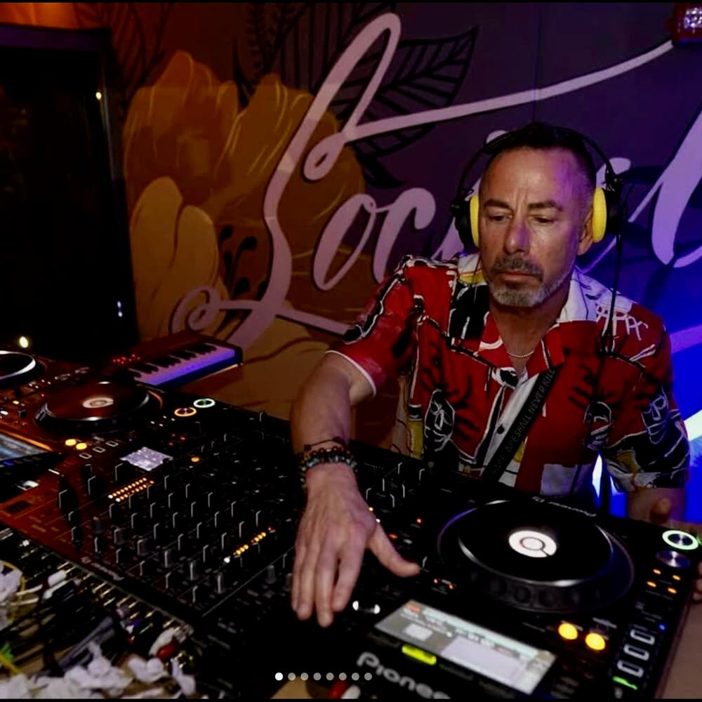 Mark DJing at Essential