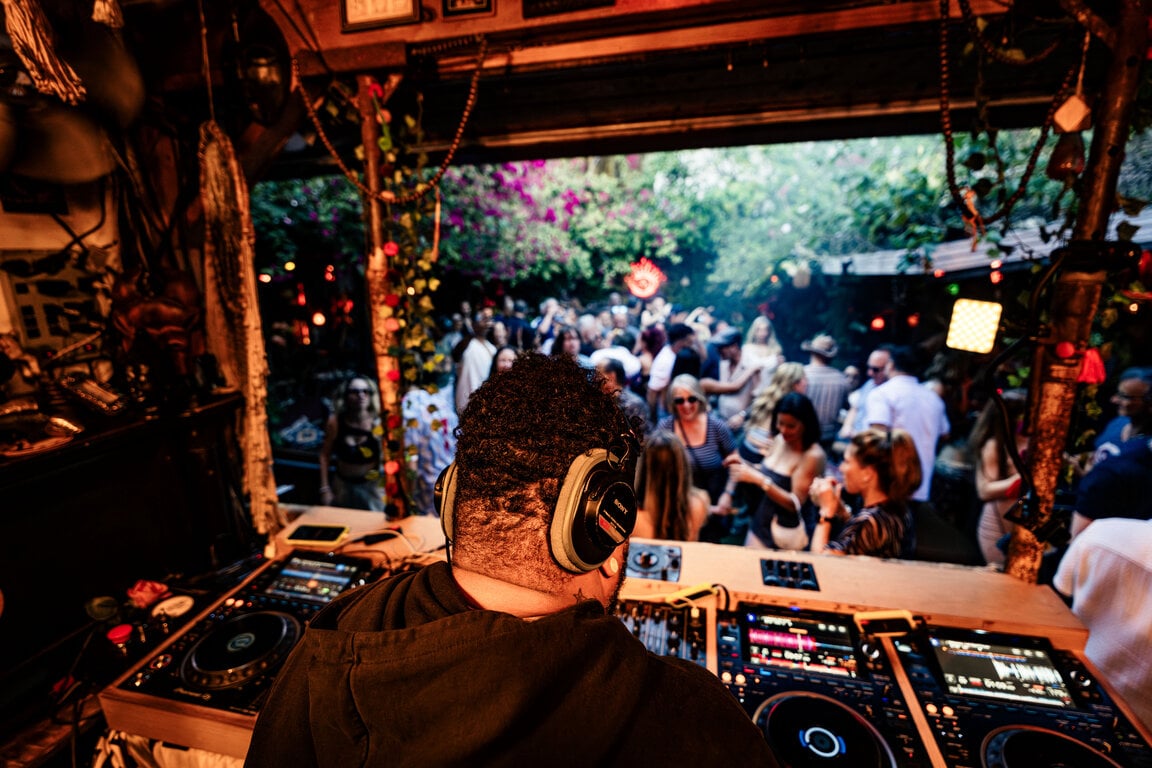 The crowd from the DJ's point of view